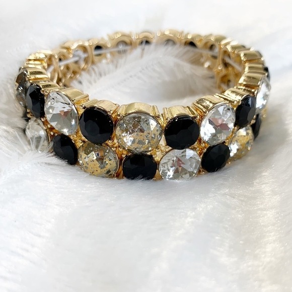 INC gold toned and black bracelet - Picture 2 of 3